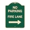 Signmission No Parking Fire Lane W/ Right Arrow Heavy-Gauge Aluminum Architectural Sign, 24" x 18", G-1824-23735 A-DES-G-1824-23735 - alternate 1